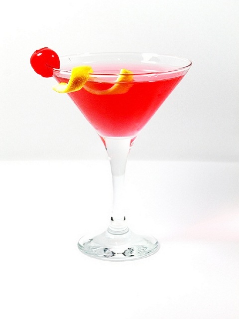 Cloudy Red Flame Martini