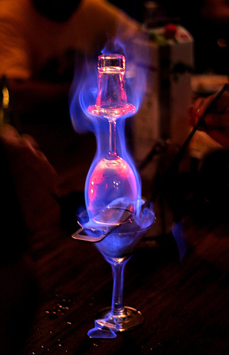 Flaming Lamborghini