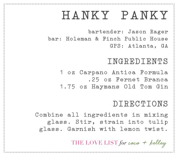 Hanky Panky recipe