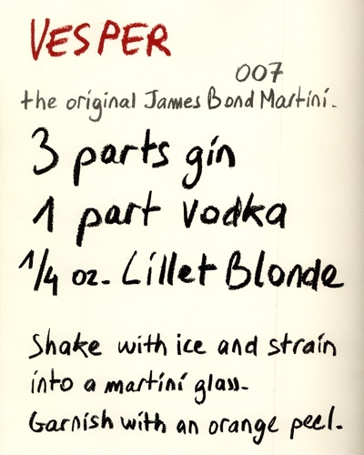 James Bond recipe