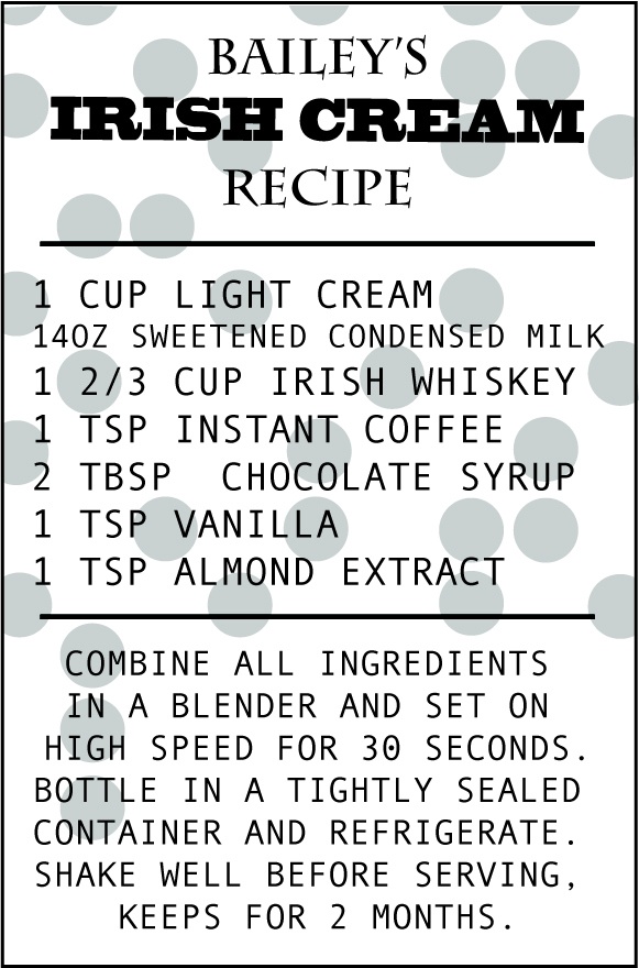 Bailey's Irish Cream recipe